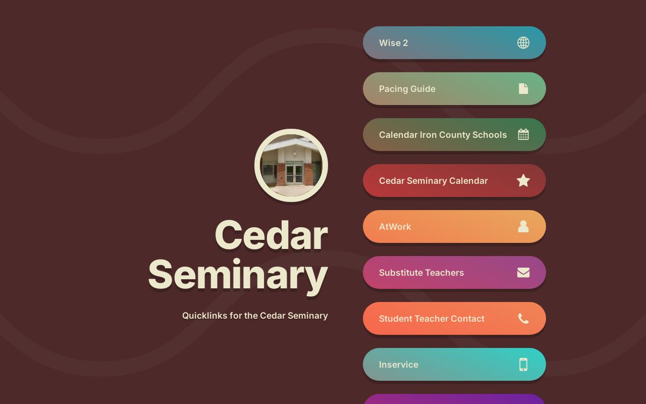 Cedar Seminary Quicklinks Cedar seminary quicklinks